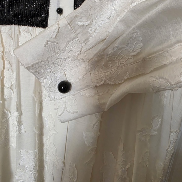 St John Collection XL Floral Shirtdress Fil Coupe Chalk NWT - Picture 11 of 15